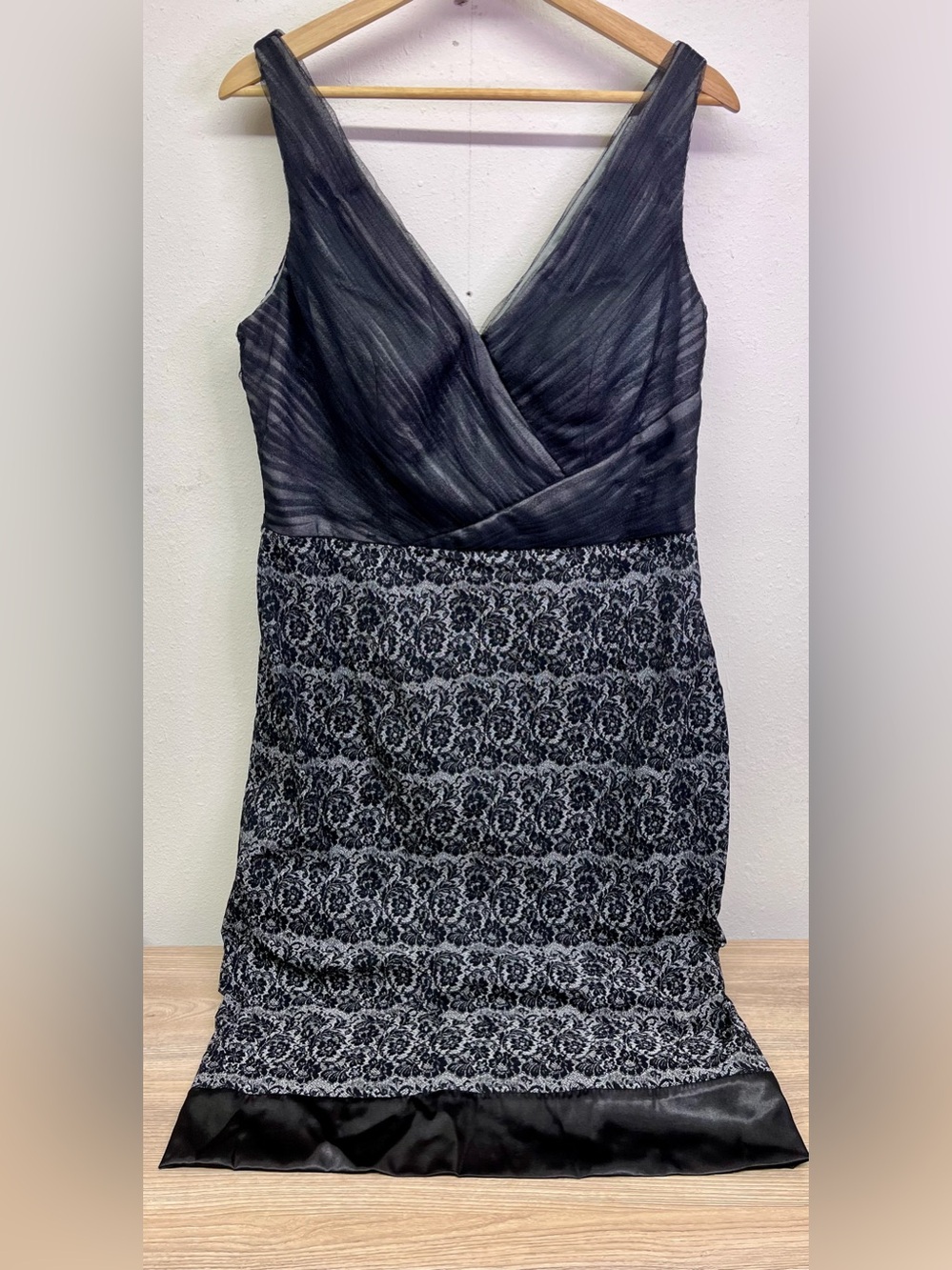 NEW Rickie Freeman for Teri Jon Black Lace Dress 16